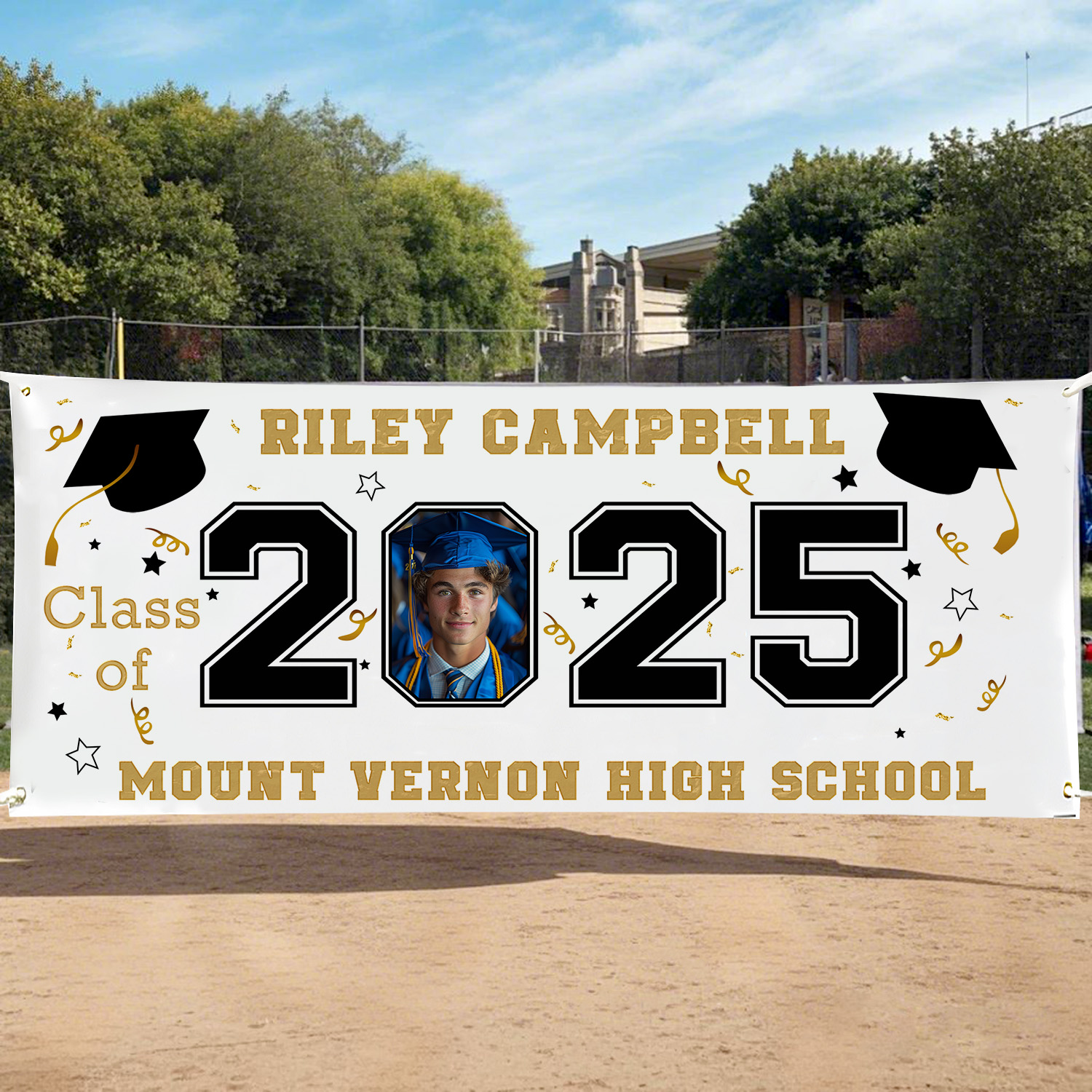 Graduate Photo Banner Custom Banner Celebrate Your Journey Honor Your Achievements - soufeeluk