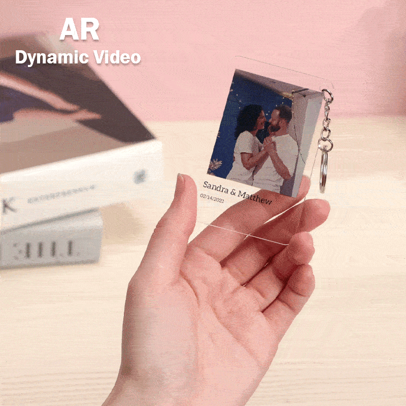 Custom Vedio Frame 3D AR Video Album Acrylic Keychain,  A Unique Photo Gift to Record Beautiful Moments for Loved Ones - soufeeluk