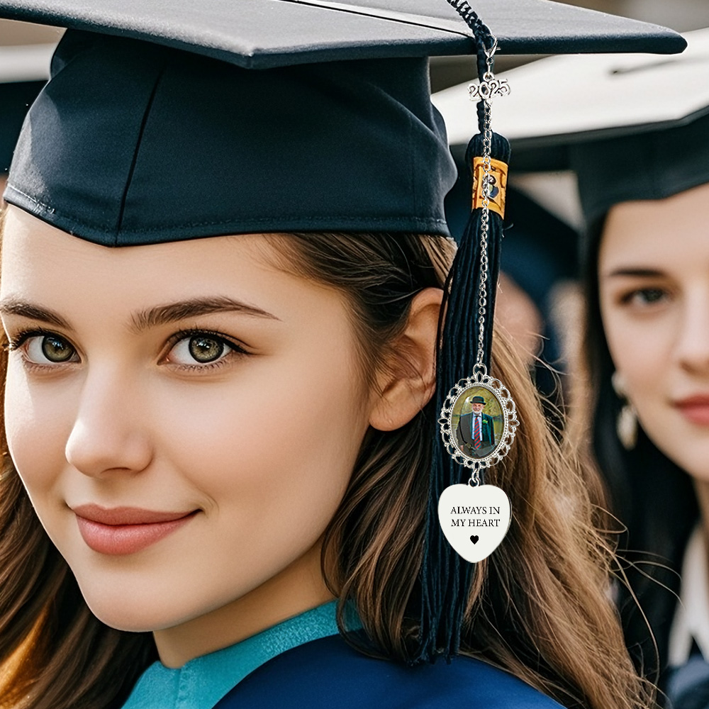 Custom Graduation Photo Charm Graduation Memorial Tassel Photo Memorial Graduation Cap Charm Graduation Gift - soufeeluk