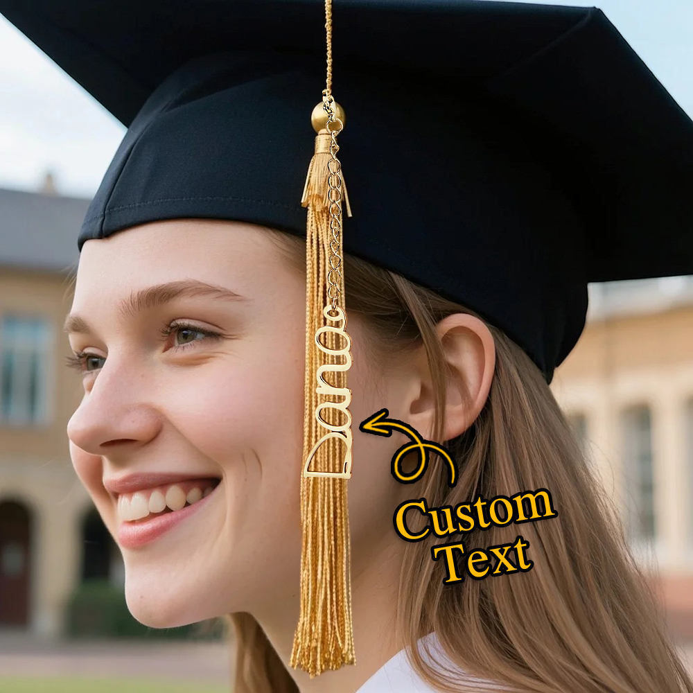 Custom Name Graduation Cap Tassel Charm Custom Graduation Hat Graduation Gift - soufeeluk