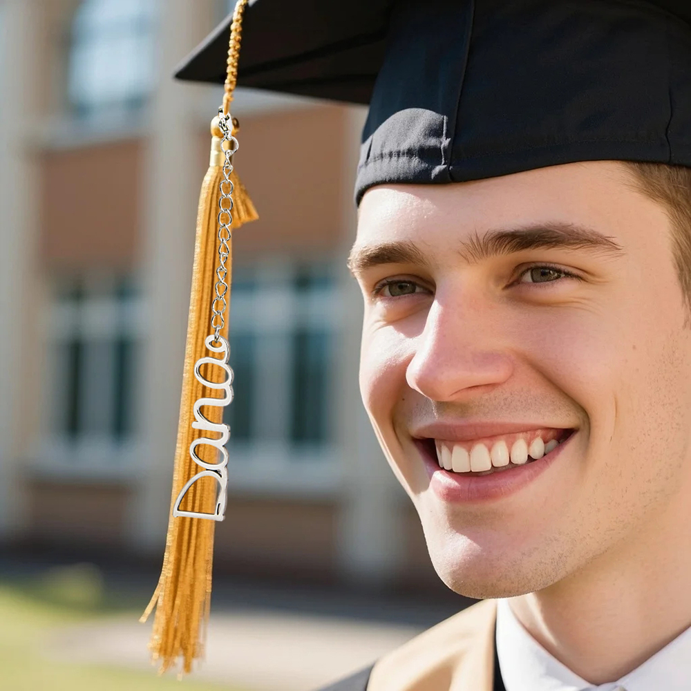 Custom Name Graduation Cap Tassel Charm Custom Graduation Hat Graduation Gift - soufeeluk