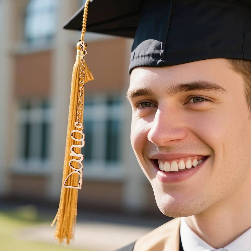 Custom Name Graduation Cap Tassel Charm Custom Graduation Hat Graduation Gift - soufeeluk