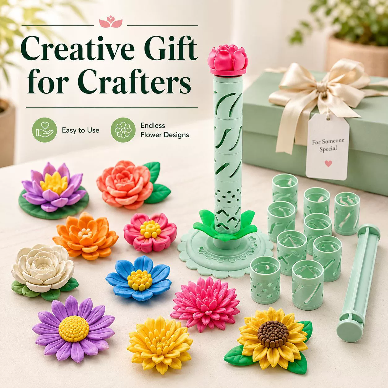 DIY Scented Flower Bouquet Craft Kit Creative Floral Arranging Tool Mold Set Mix Homemade Botanical Craft Gift for Adults & Kids