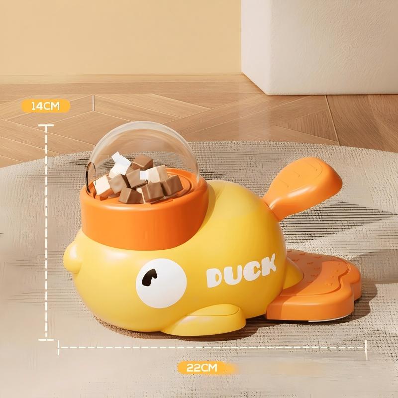 Duck-Shaped Automatic Pet Feeder Toy – Interactive Treat Dispenser for Dogs & Cats, Self-Feeding Puzzle Toy - soufeeluk