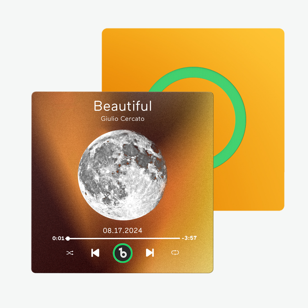 Custom Music Fridge Magnet New 4.0 Upgrade with Moon Phrase Colorful Frame Album Fridge Magnet Music Wall Photo Sticker Music Movement That Can Be Played - soufeeluk