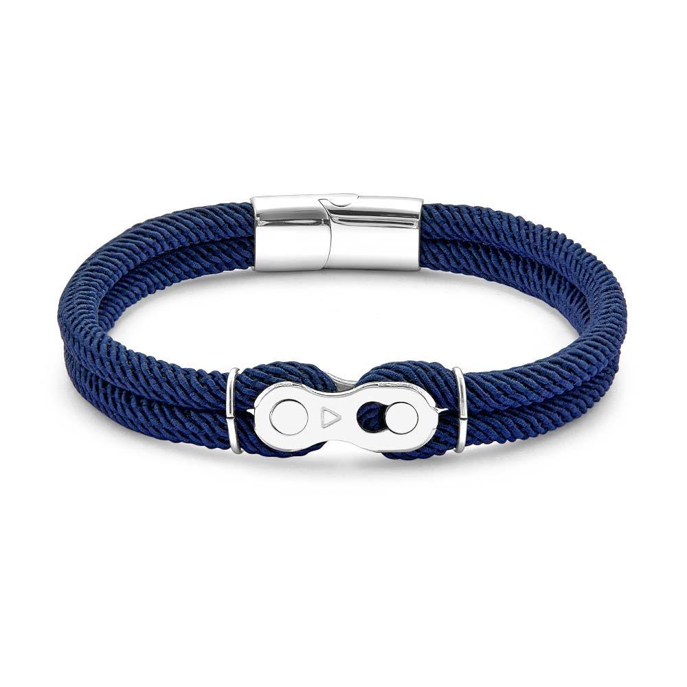 Custom Text and Photo Bracelet Personalised Stylish Hand Strap Bracelet For Men - soufeeluk