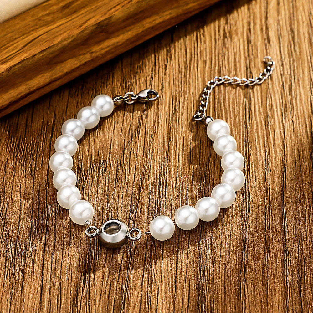 Custom Projection Bracelet Pearl Chain Romantic Gift - soufeeluk