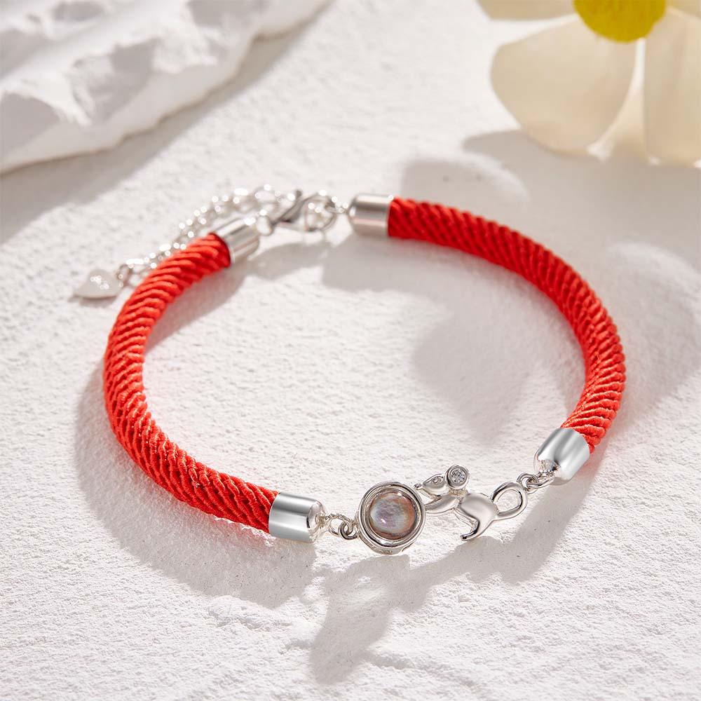 Custom Photo Projection Bracelet Cute Little Mouse - soufeeluk