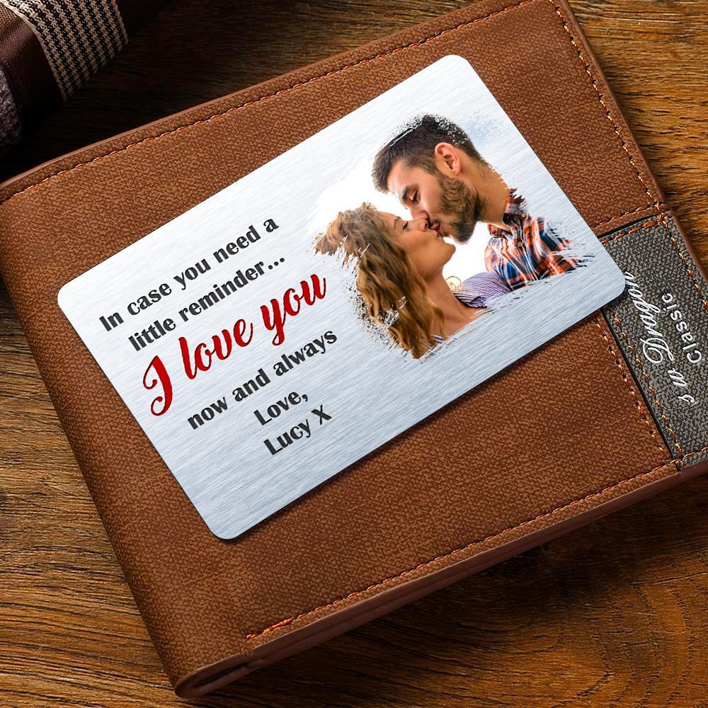 Custom Photo Wallet Card In Case You Need A Little Reminder Personalised Valentine's Day Gift For Couples - soufeeluk