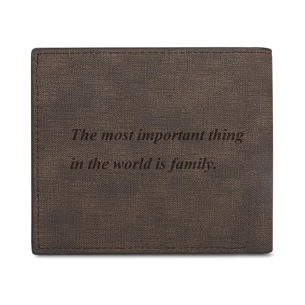 Mens Wallet, Personalized Wallet, Photo Wallet with Engraving Gift for Farther's Day - soufeeluk