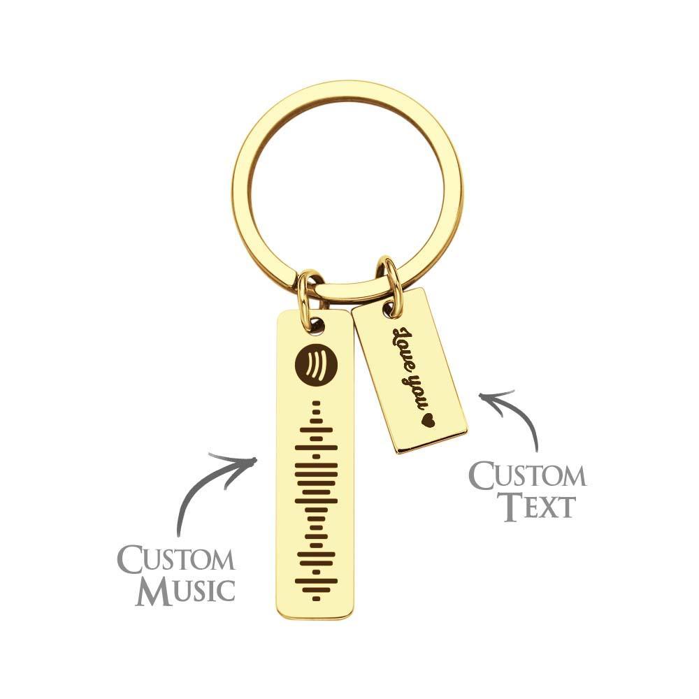 Custom Music Code Keychain Personalised Creative Name Scannable Spotify Code Keychain Gift For Her - soufeeluk