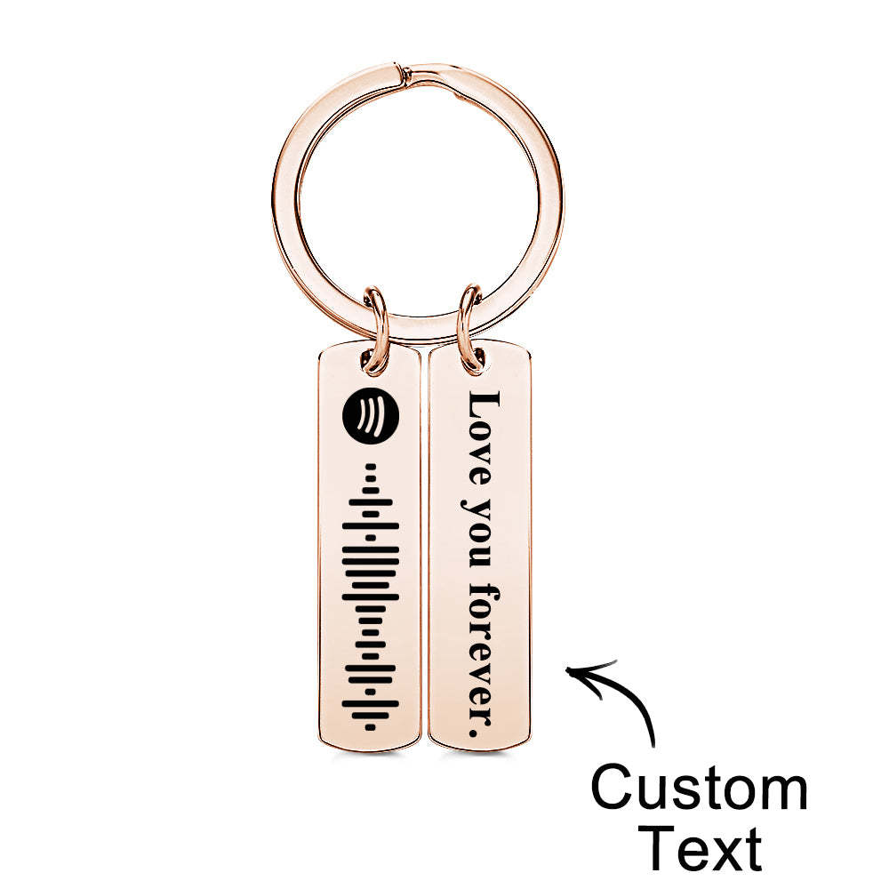 Personalised Scannable Spotify Code Keychain Unique Music Code Name Keychain Gift For Her - soufeeluk