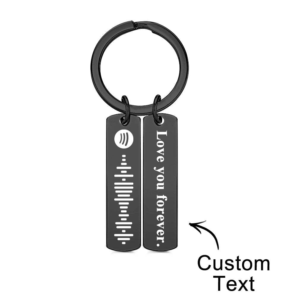 Personalised Scannable Spotify Code Keychain Unique Music Code Name Keychain Gift For Her - soufeeluk