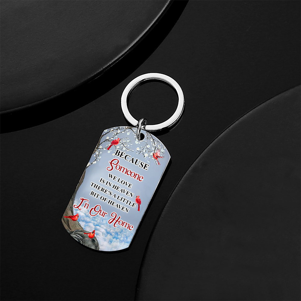 Custom Photo I'll Carry You - Memorial Gift For Family Personalised Aluminum Keychain - soufeeluk