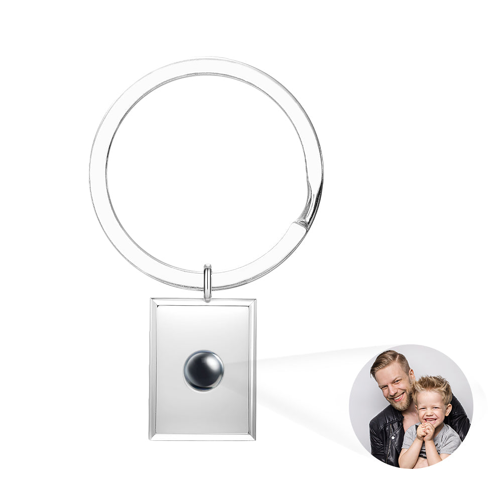 Personalised Photo Projection Keychain Custom Photo Keychain for Dad Father's Day Gift - soufeeluk