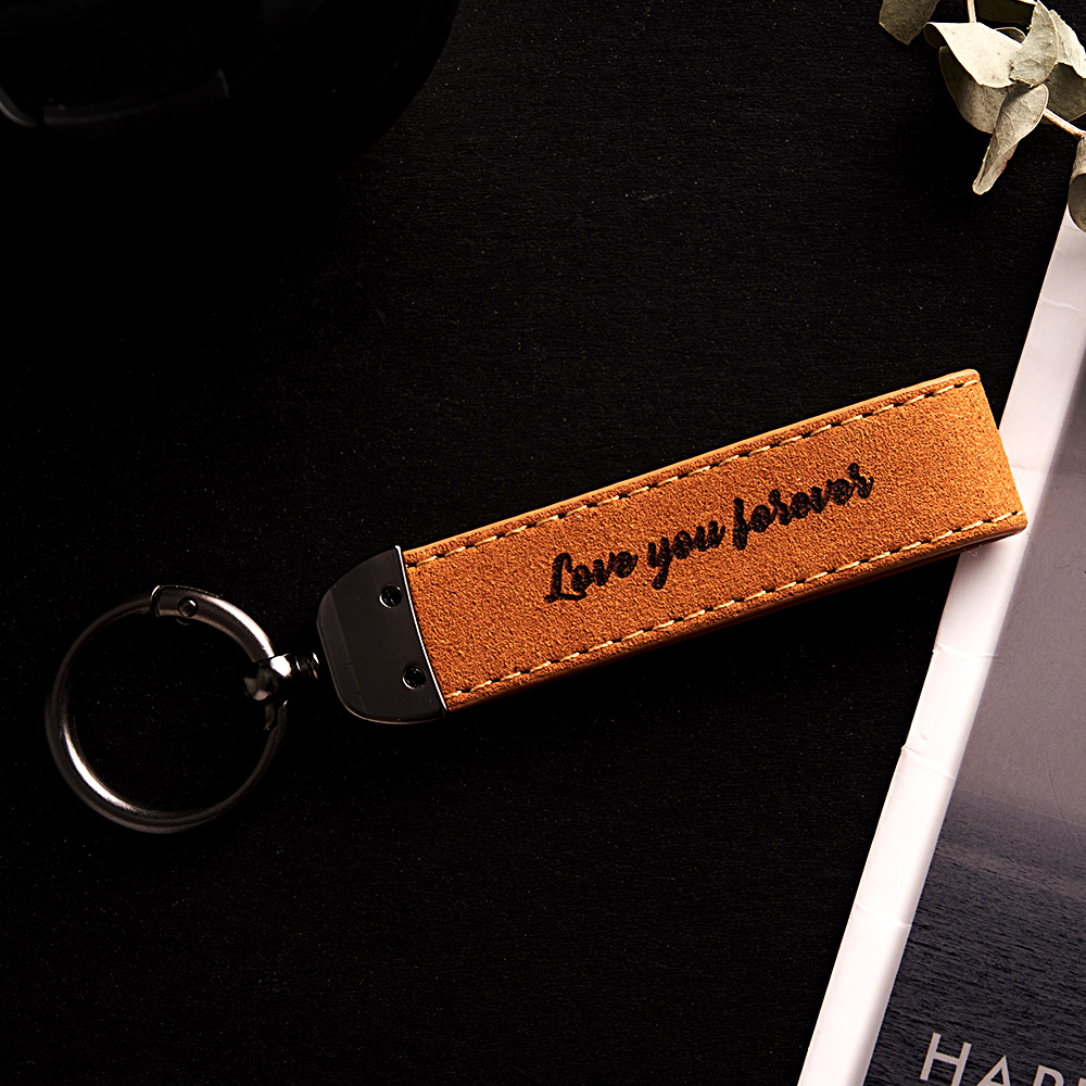 Custom Spotify Keychain Gift With Song BarCode Leather Keychain Gift For Her Boyfriend Girlfriend Gift - soufeeluk