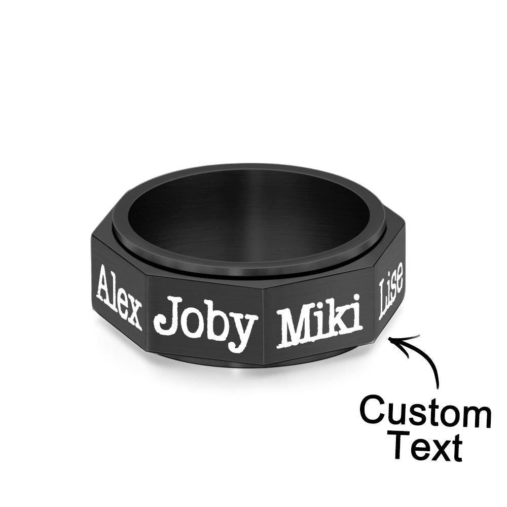 Engravable Ring Norse Viking Rotatable Band Rings For Men - soufeeluk