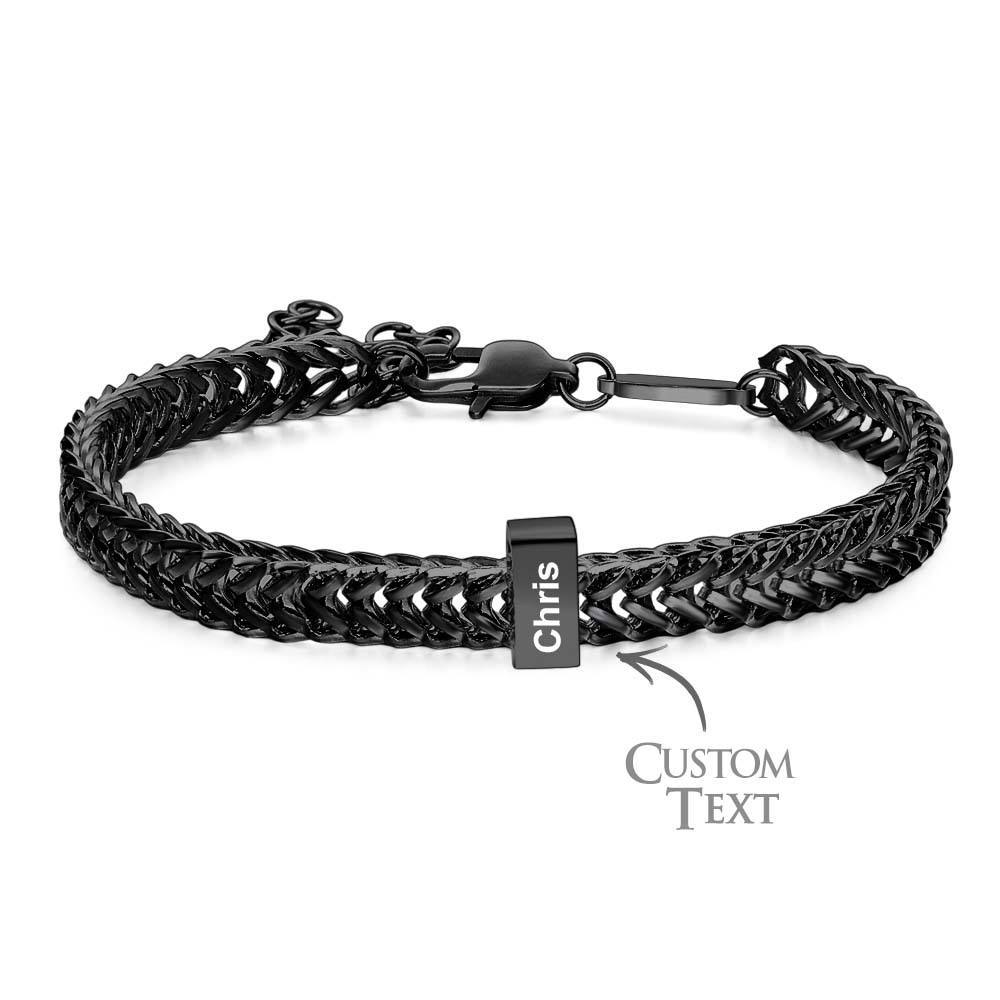 Custom Kids Name Bracelet Personalized Gifts for Dad - soufeeluk