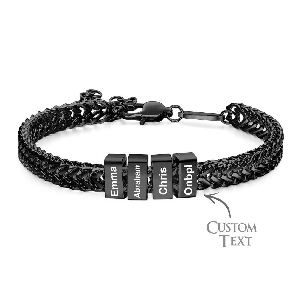Custom Kids Name Bracelet Personalized Gifts for Dad - soufeeluk