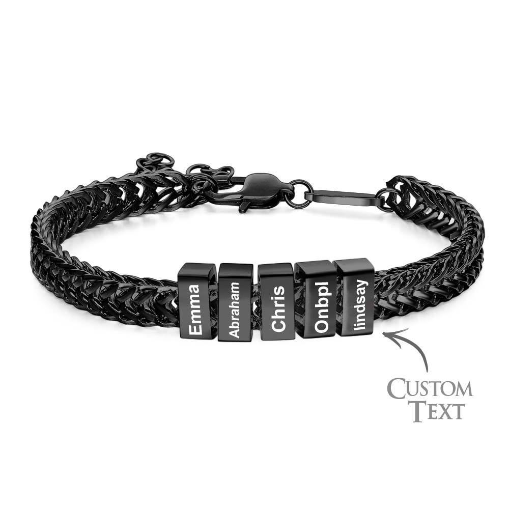 Custom Kids Name Bracelet Personalized Gifts for Dad - soufeeluk