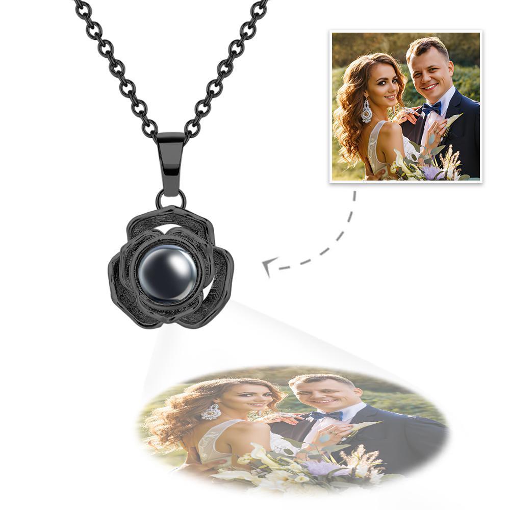 Custom Projection Necklace Creative Rose Girl Gift - soufeeluk