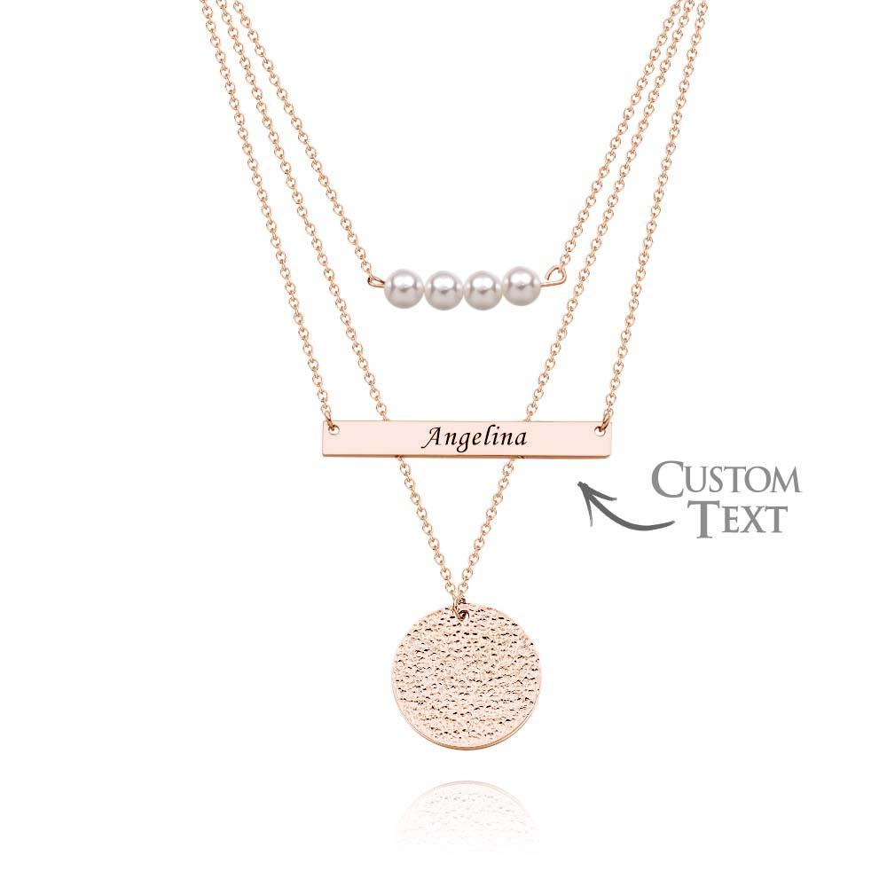 Layered Custom Necklace Personalized Name Necklace Anniversary Gifts for Women - soufeeluk