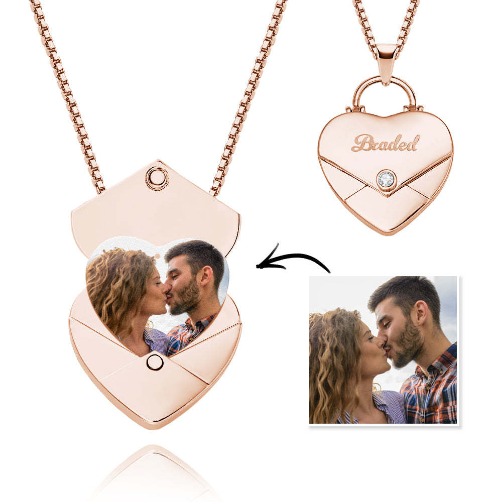 Couple Envelope Lettering Magnetic Necklace - soufeeluk