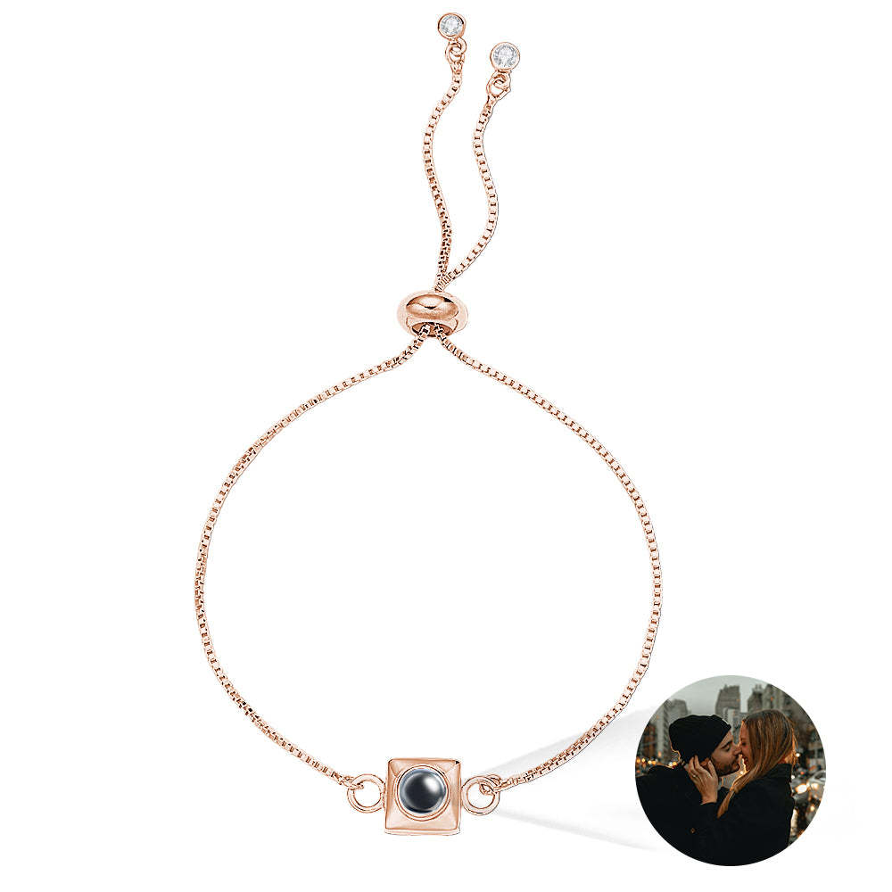 Custom Projection Bracelet Square Simple Gift for Her - soufeeluk