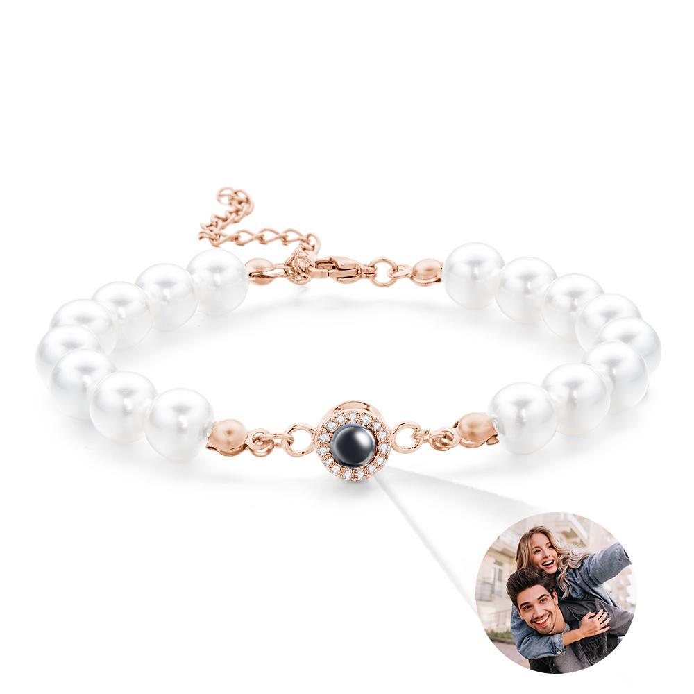 Custom Projection Bracelet Diamond Pearl Simple Gift - soufeeluk