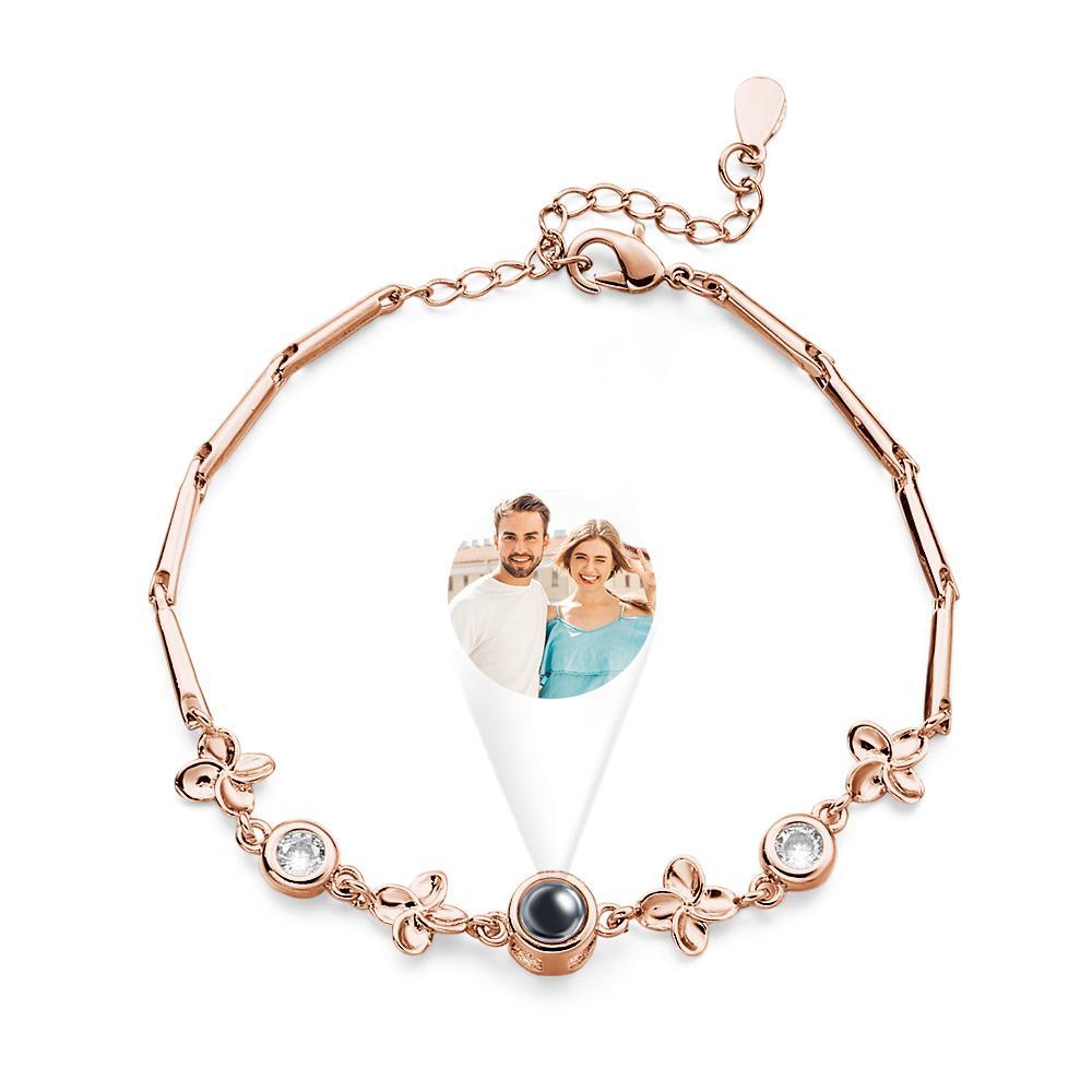 Custom Projection Bracelet Diamond Chain Gift for Her - soufeeluk