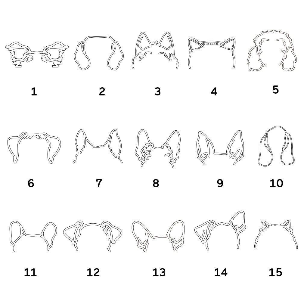 Custom Pet Silhouette Name Ring Cute Dog Cat Ear Modeling Jewellery Gift for Pet Lover - soufeeluk