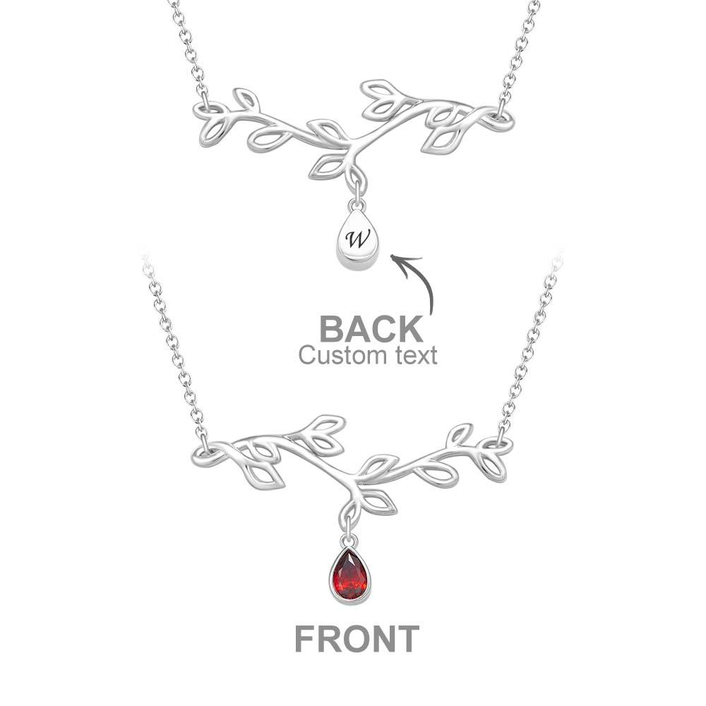 Custom Birthstone Necklace Optional Quantity Diamonds Tree Pendant Fashionable Gifts For Her - soufeeluk