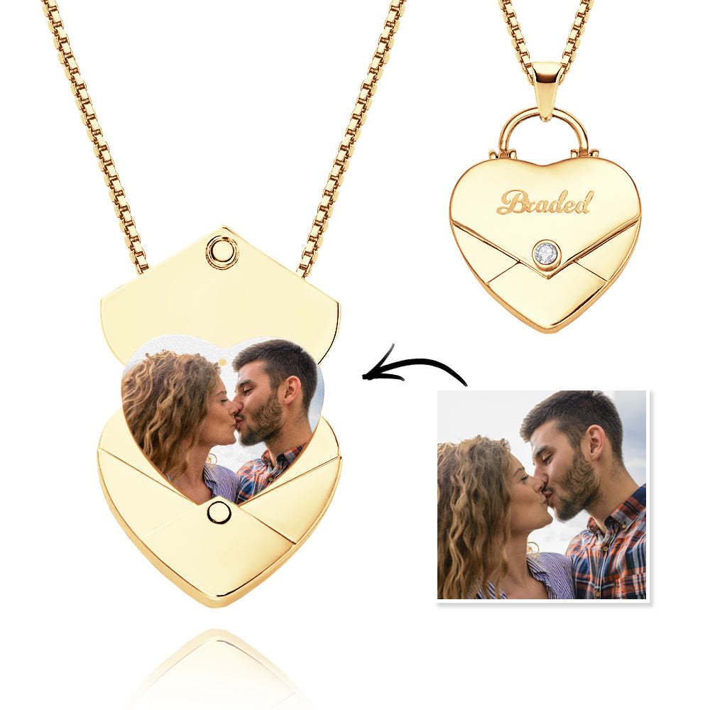 Couple Envelope Lettering Magnetic Necklace - soufeeluk