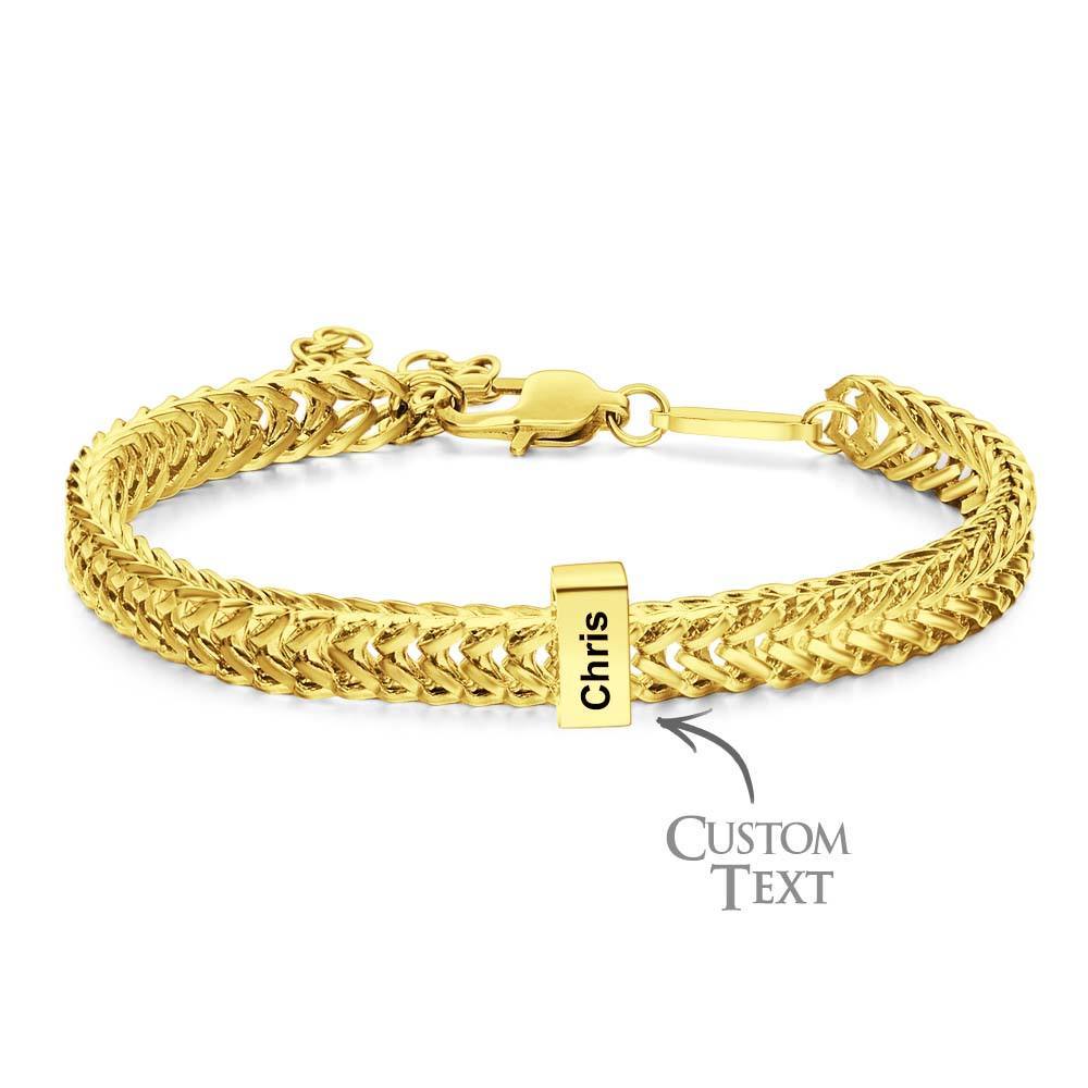 Custom Kids Name Bracelet Personalized Gifts for Dad - soufeeluk