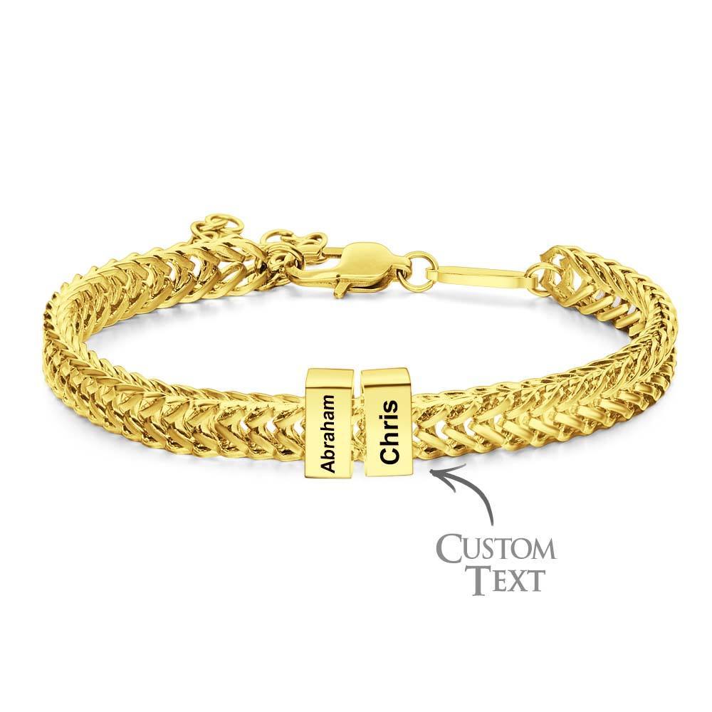 Custom Kids Name Bracelet Personalized Gifts for Dad - soufeeluk