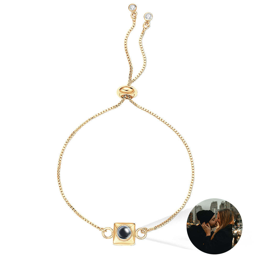 Custom Projection Bracelet Square Simple Gift for Her - soufeeluk