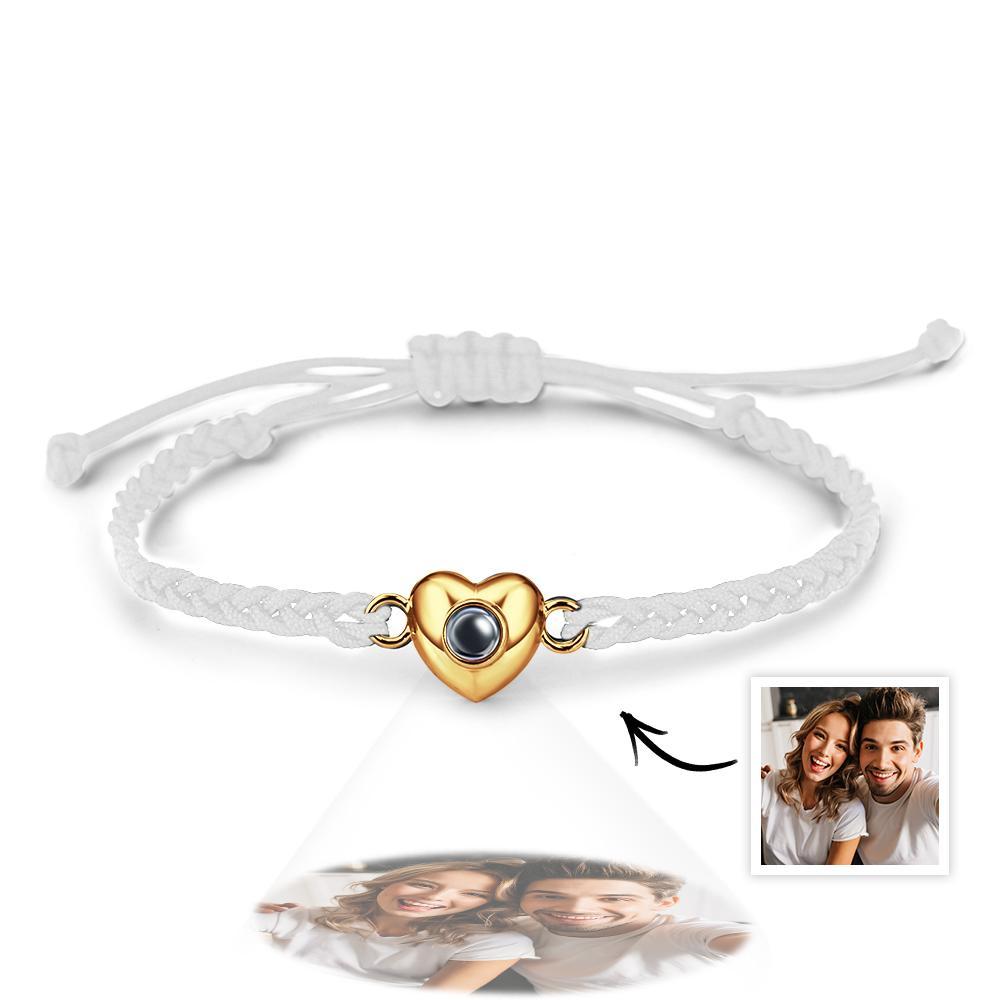 Personalised Picture Projection Bracelet with Heart Shaped Exquisite and Stylish Gift for Her - soufeeluk