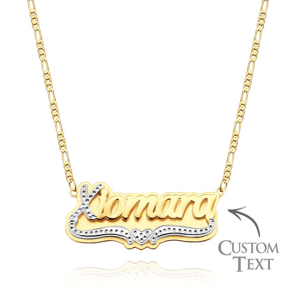 Personalised Hip Hop Name Necklace Initial Bling Decor Necklace Gifts for Men - soufeeluk