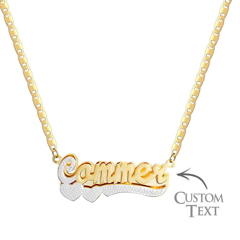 Custom Name Necklace Hip Hop Initial Letter Bling Metal Necklace Gifts for Him - soufeeluk