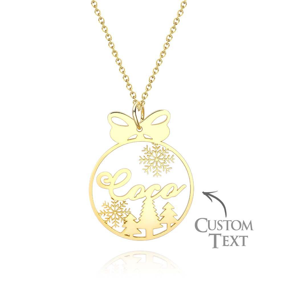 Custom Christmas Tree Name Necklace Gift for Her - soufeeluk