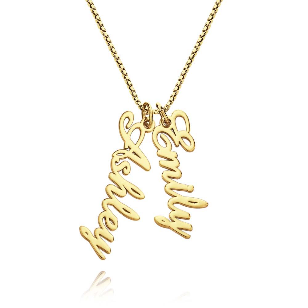Custom Two Tiny  Name Necklace Personalised Colorful Gift for Her Birthday Gift for Best Friend - soufeeluk