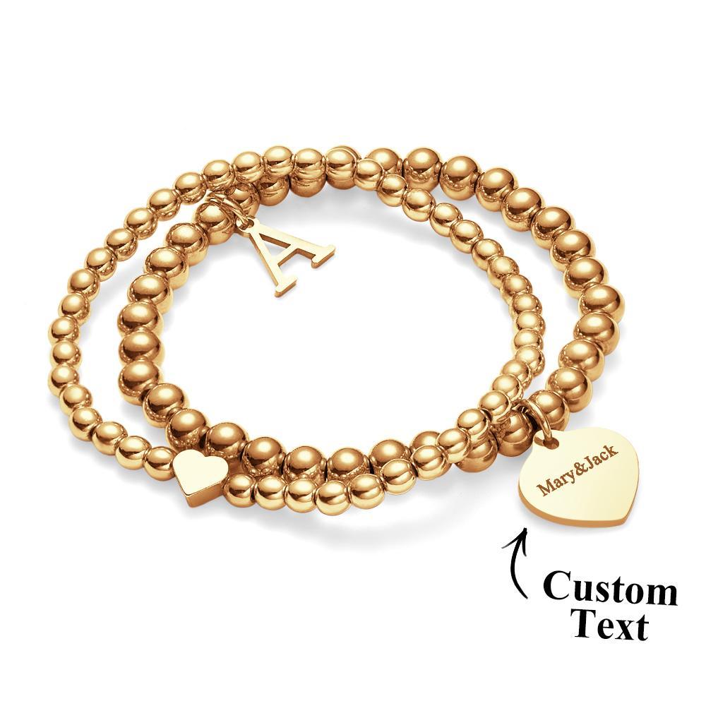 Custom Name Bracelet Initial Metal Gift - soufeeluk