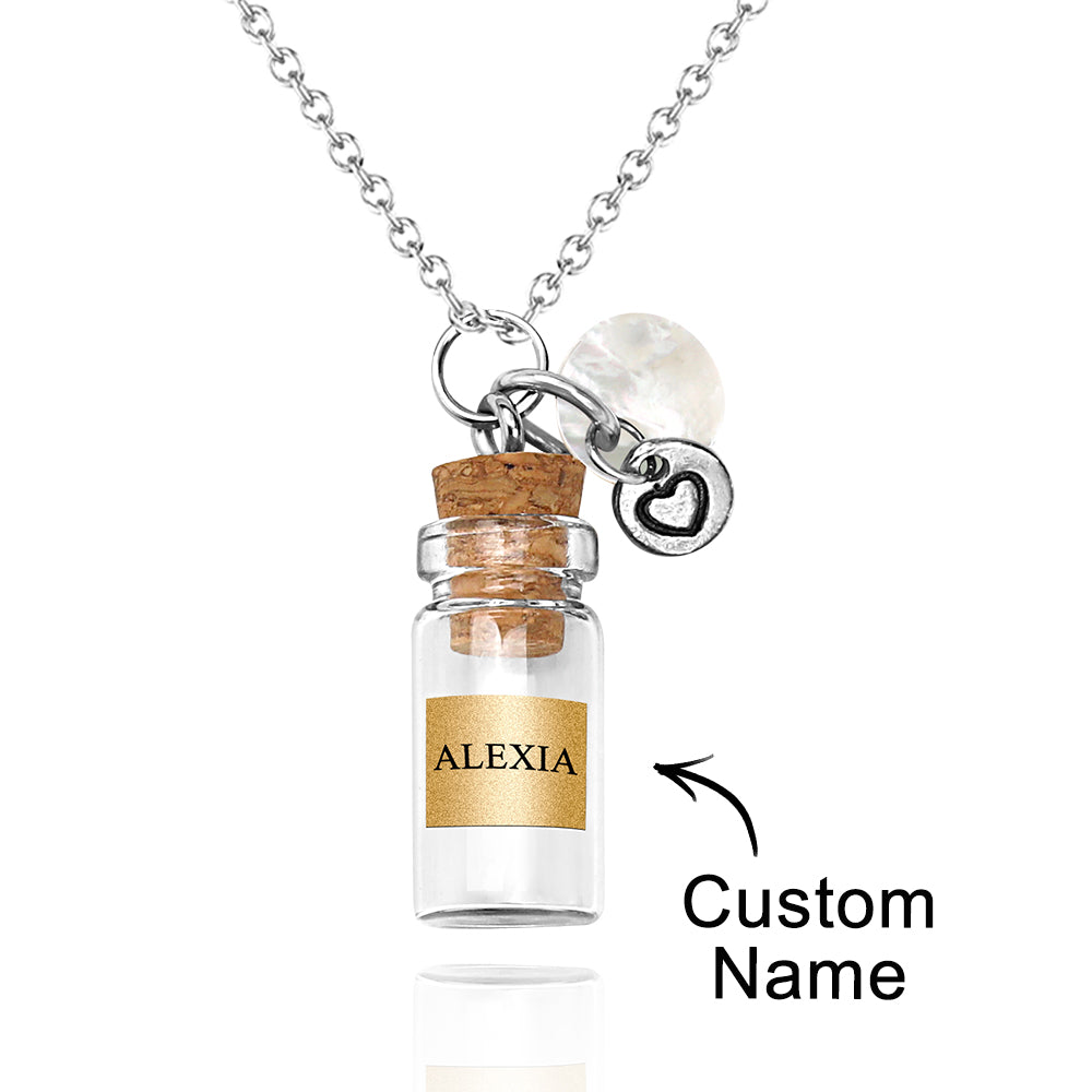 Custom Engraved Necklace Storage Bottle Last Commemoration Unique Gifts