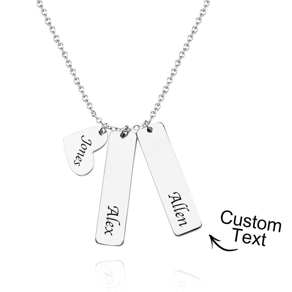 Custom Name Necklace Heart Name Wedding Gift for Her - soufeeluk