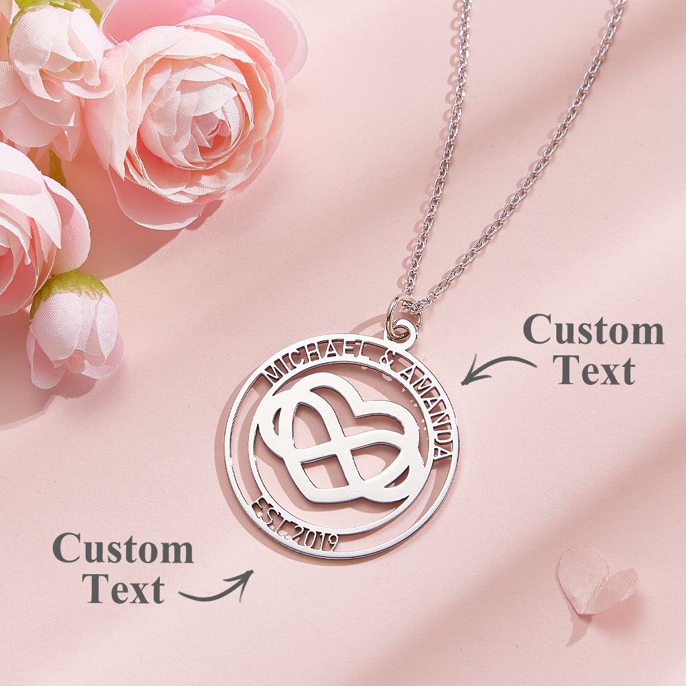 Custom Infinity Love Name Necklace Personalised Eternal Love Necklace Valentine's Day Anniversary Gift - soufeeluk