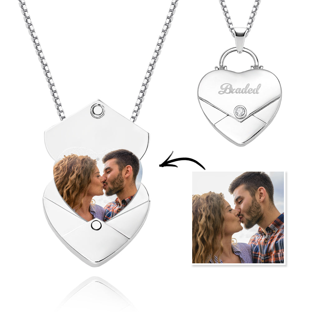 Couple Envelope Lettering Magnetic Necklace - soufeeluk