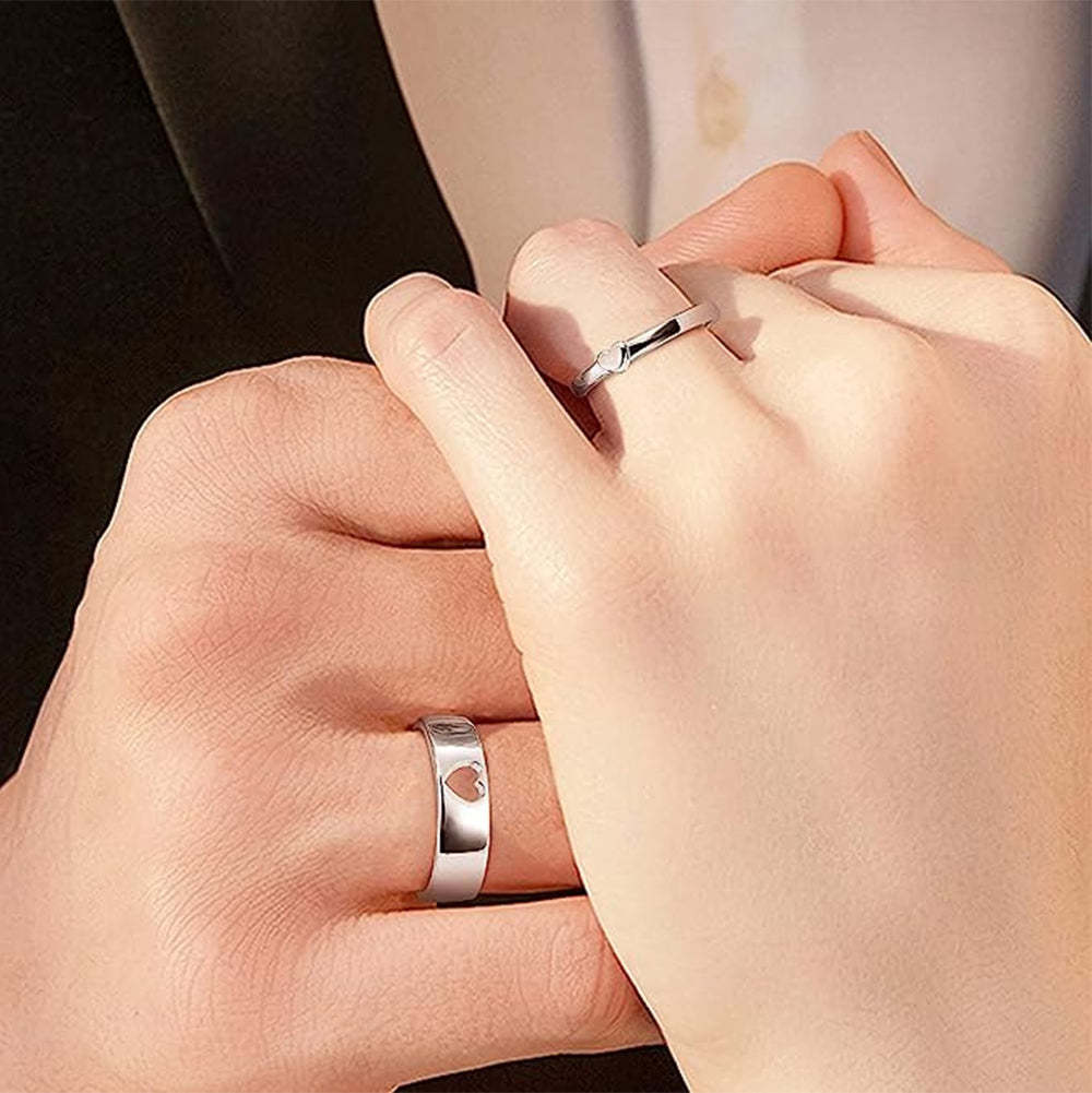 Personalised Name Couple Rings I Love You Engagement Wedding Ring Valentine's Day Gifts - soufeeluk