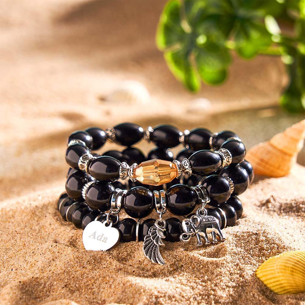 Custom Engraved Bracelet Bohemia Style Beach Retro Gifts - soufeeluk