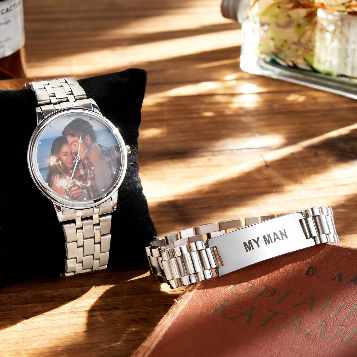 Custom Photo Watch & Bracelet Gift Box Personalized Men's Bracelet Best Christmas Gift For Boyfriend/Husband/Father/Son - soufeeluk