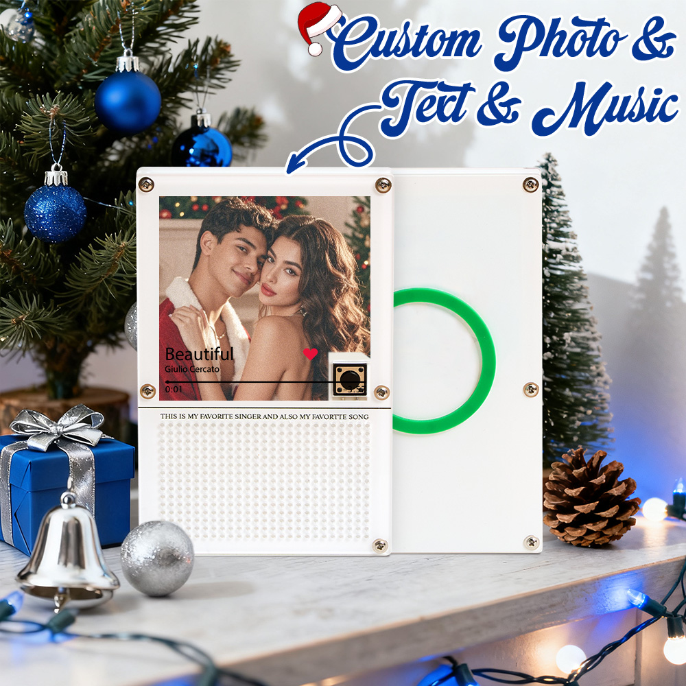 Customized Music Fridge Magnet Personalized Photo Fridge Magnet Can Play Songs and Adjust Volume Valentine`s Day Gifts - soufeeluk